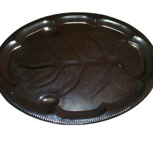 Silverplate Well and Tree Platter Footed